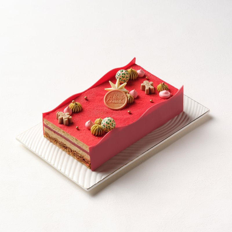 Pistachio & Raspberry Yule Log