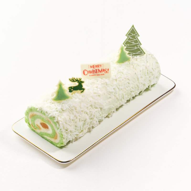 Coconut Snow Pandan Yule Log