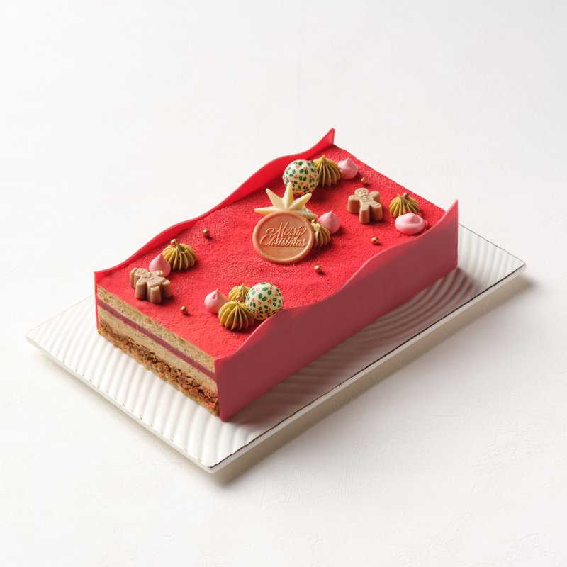 Pistachio & Raspberry Yule Log