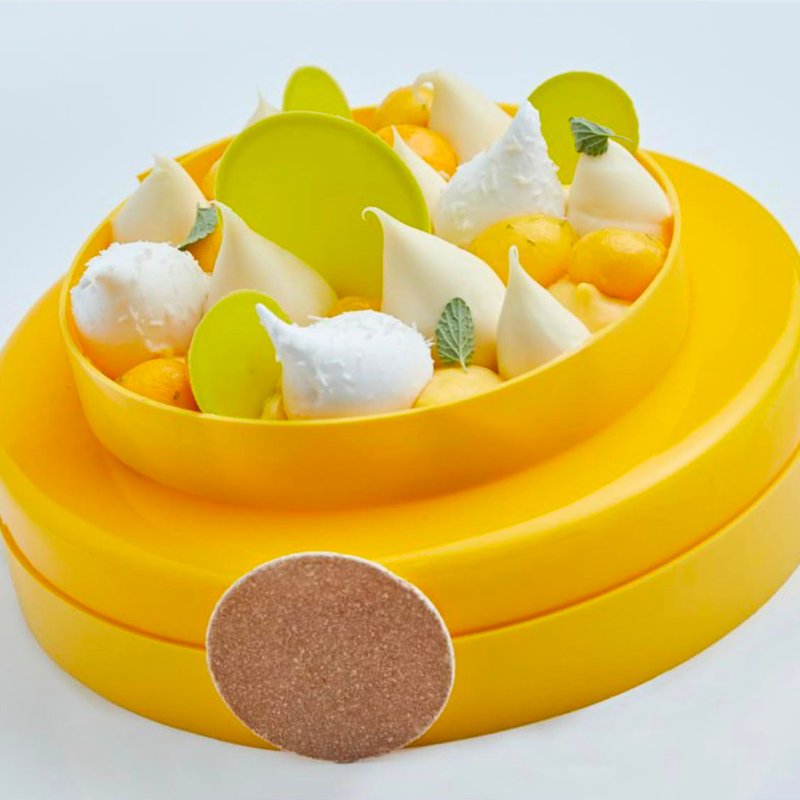 Calamansi Yuzu Matcha Entremet